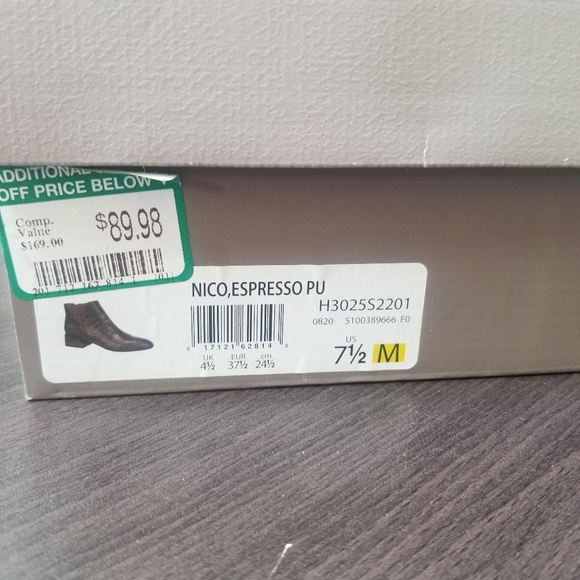 Franco Sarto Faux Leather Ankle Boots - Picture 11 of 12